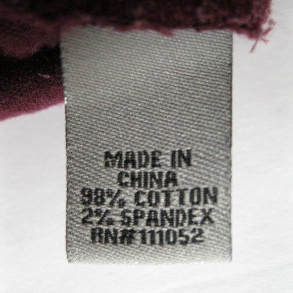 Ruff Hewn Velvety Maroon Straight Leg Pants - Picture 8 of 10